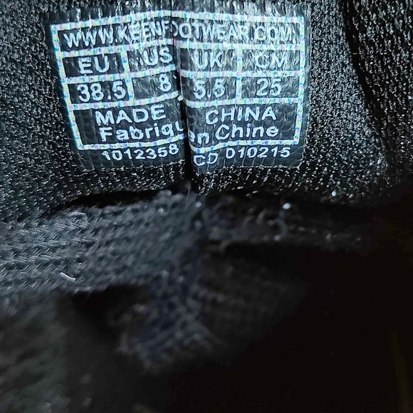 Keen Mercer Lace II Black Athletic Outdoor Hiking Sneaker Womens Shoe Size 8 - Picture 8 of 9